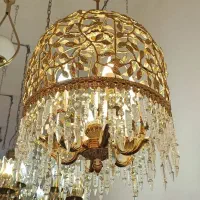 لوستر تمام برنز طرح قفس برند نورسازان