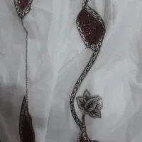 ۲ عدد پرده حریر آماده  با نوار  و آستر|پرده، رانر، رومیزی|شوش, |دیوار