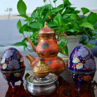 کتری قوری برنجی عتیقه قدیمی|کلکسیون اشیاء عتیقه|مشهد, سید رضی|دیوار