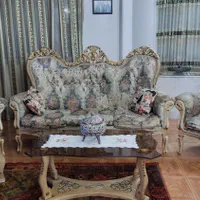مبلمان استیل 9نفره و میز عسلی ومیز وسط