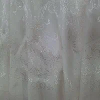 دو قواره پرده ساتن زیبا طرح ترنج رنگ سفید نباتی|پرده، رانر، رومیزی|ری, دیلمان|دیوار