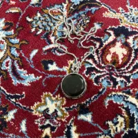 گردنبند نقره  با سنگ یشم و قاب نقره