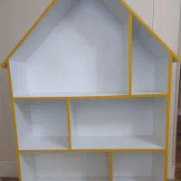 کتابخانه طرح کلبه|کتابخانه، شلف، قفسههای دیواری|خمین, |دیوار