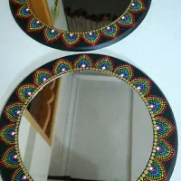 آینه نقطه کوبی شده مشکی