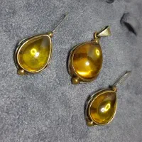 نیم ست ، گردنبند ، پلاک ، گوشواره طلا و نقره|جواهرات|لاهیجان, شیشه گران|دیوار