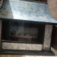 بخاری شومینه ای نقره ای|بخاری، هیتر، شومینه|قرچک, داوود آباد|دیوار
