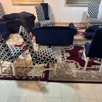 مبلمان سفید سورمه ای