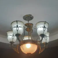 یک جفت لوستر پنج شاخه