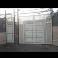 درب تاجدار باغی ویلایی مدرن باغ کیتکتی حیاط اهنی