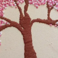 تابلو گل دوزی شکوفه گیلاس