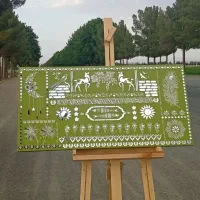تابلو برجسته با تلفیق خمیر و اینه
