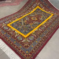 فرش دستباف نقشه قشقایی ۶ متری گل ابریشم