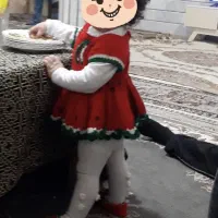 بافت لباس یلدایی همراه باهدوپاپوش دخترانه|کفش و لباس بچه|الیگودرز, |دیوار