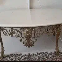 جلو مبلی میز وعسلی برنجی اصل برنز