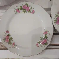 بشقاب چینی گل قرمز