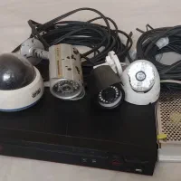 پک کامل ۴ دوربین با دستگاه و هارد و سیم و...