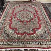 فرش ۶متری ، کناره و قالیچه،لاکی رنگ