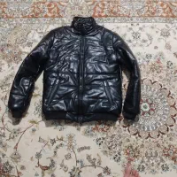 کاپشن سیاه رنگ خزدار