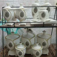 ست پا سماوری . جا ادویه و چای