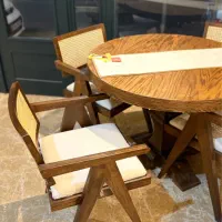 میزنهارخوری گرد ۴ نفره تمام چوب راش|میز و صندلی غذاخوری|بندرعباس, |دیوار