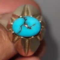 انگشتر فیروزه نشابور نام علی کاملاً طبیعی