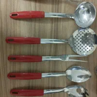 ست 6تایی کفگیر و ملاقه استیل کیفیت خوب