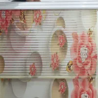 پرده دو مکانیزه طرح دار زیبا