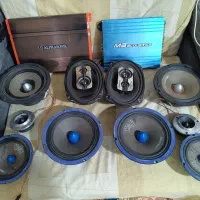تعدادی لوازم سیستم صوتی خودرو ، کارکرده