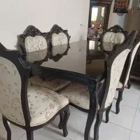 میز غذا خوری ۶ نفره استیل