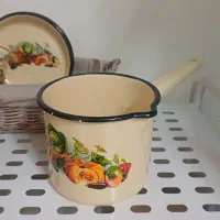 شیرجوش سایز بزرگ لعابی روسی طرح کدو