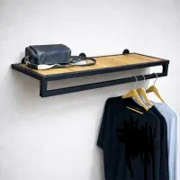 رگال شلف دیوار کوب کف چوب  تکنوفلز