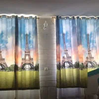 پرده نیروانا مدل برج ایفل طرح مخمل