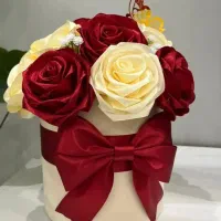 رز روبانی/ باکس گل/ دسته گل روبانی