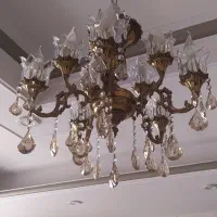 لوستر پنج شاخه همراه چراغاش|لوستر و چراغ آویز|اندیشه, شهرک مریم|دیوار