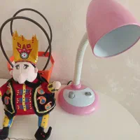 مجموعه چراغ مطالعه صورتی دخترانه و عروسک شکرستان