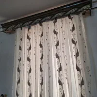 کتیبه (دوعددقاب پرده چوبی)سالم تمیز برای دوپنجره|پرده، رانر، رومیزی|تهران, مسعودیه|دیوار