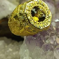 انگشتر سیترین جواهر تمام ابکاری طلا۱۸ عیار کد ۷۷۷|جواهرات|اصفهان, شیخ اشراق|دیوار