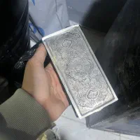 قاب نقره تمام حکاکی دوره قاجار