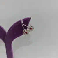 گوشواره نقره ملیله کاری اصفهان کد ۶۰۵ نگین قرمز|جواهرات|اصفهان, مولوی|دیوار