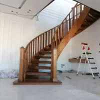 اجرای پله دوبلکس چوبی
