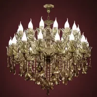 لوستر ۳۲ شعله / طرح تعویض لوستر کهنه برنج با نو