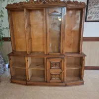 بوفه دوتیکه چوب منبت‌کاری شده|بوفه، ویترین، کنسول|کرج, فاز ۳ گوهردشت|دیوار