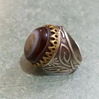 انگشتر نقره عقیق  سلیمانی چشم|کلکسیون اشیاء عتیقه|رامهرمز, |دیوار