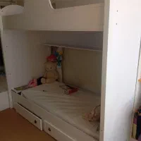 تخت دوطبقه سفید مدل ممبران