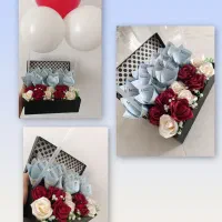 باکس پول آرایی با گل های روبانی