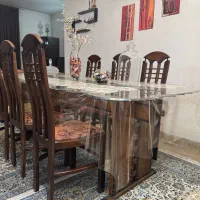 میز نهارخوری چوب هشت نفره|میز و صندلی غذاخوری|فردیس, انبار نفت|دیوار