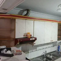 کابینت کارکرده تمام ام دی اف،حدود ۳متر بالا ۳پایین