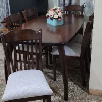میز ناهارخوری ۶نفره تمام چوب راش درحدنونونو|میز و صندلی غذاخوری|شیراز, مسلم|دیوار
