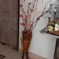 گلدان حصیری|گل مصنوعی|ارومیه, |دیوار