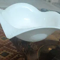 ظروف پذیرایی سفید با لبه طلایی